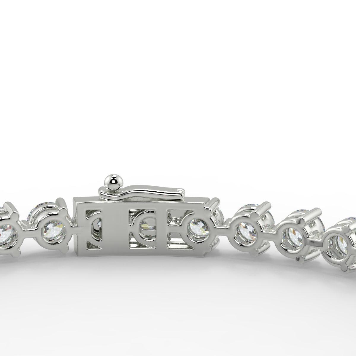 3 Prong Diamond Tennis Bracelet for Womens in 18k Gold & Platinum F/VS 2.00ct - 5.00ct