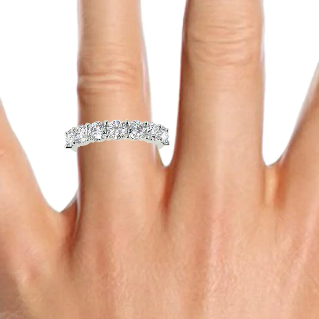 1.00ct D/VVS 7 Round Diamond Eternity Rings For Women - Amada Diamonds