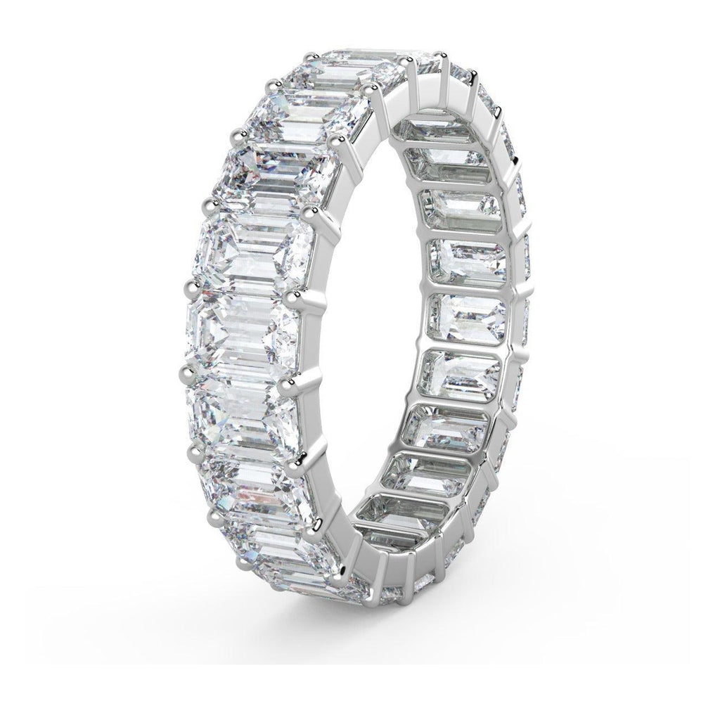 D/VS Emerald Diamond Full Eternity Wedding Ring For women Crafted in Gold And Platinum 4.00 - 8.00 Ct