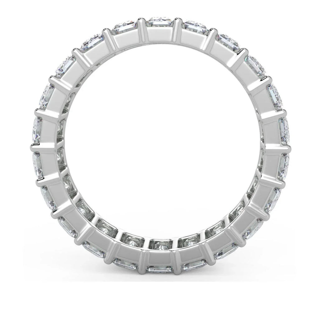D/VS Emerald Diamond Full Eternity Wedding Ring For women Crafted in Gold And Platinum 4.00 - 8.00 Ct