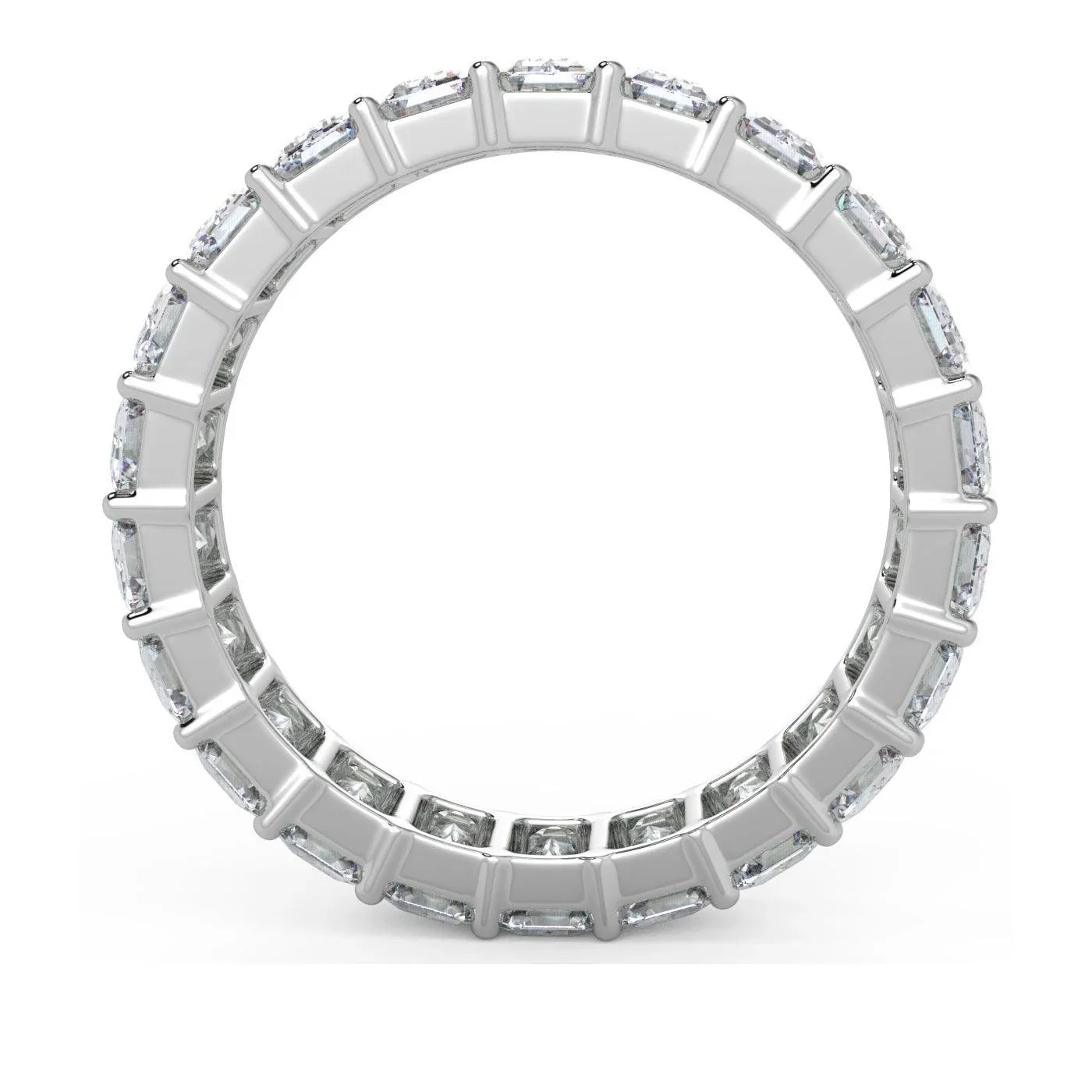 D/VS Emerald Diamond Full Eternity Wedding Ring For women Crafted in Gold And Platinum 4.00 - 8.00 Ct
