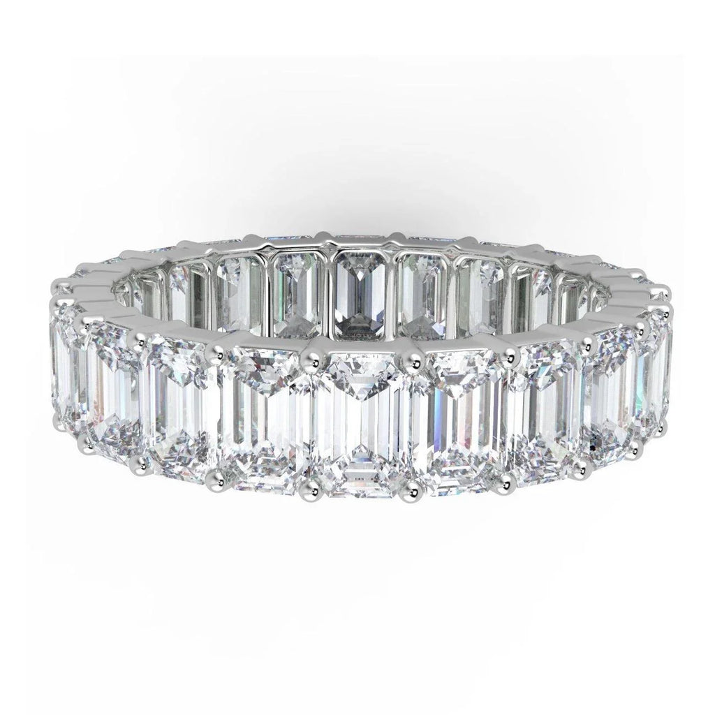 D/VS Emerald Diamond Full Eternity Wedding Ring For women Crafted in Gold And Platinum 4.00 - 8.00 Ct