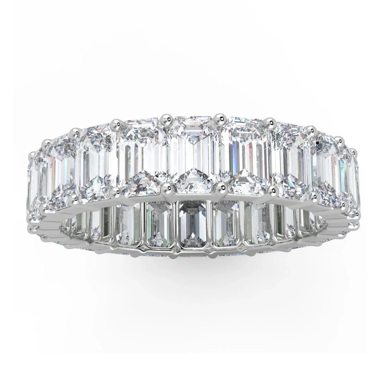 D/VS Emerald Diamond Full Eternity Wedding Ring For women Crafted in Gold And Platinum 4.00 - 8.00 Ct