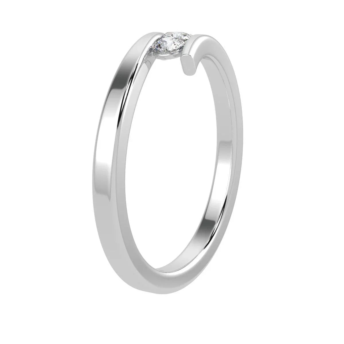 LAB DIAMOND 3 STONE TRILOGY RING 0.33CT D/VVS SET IN 9K GOLD