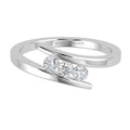LAB DIAMOND 3 STONE TRILOGY RING 0.33CT D/VVS SET IN 9K GOLD