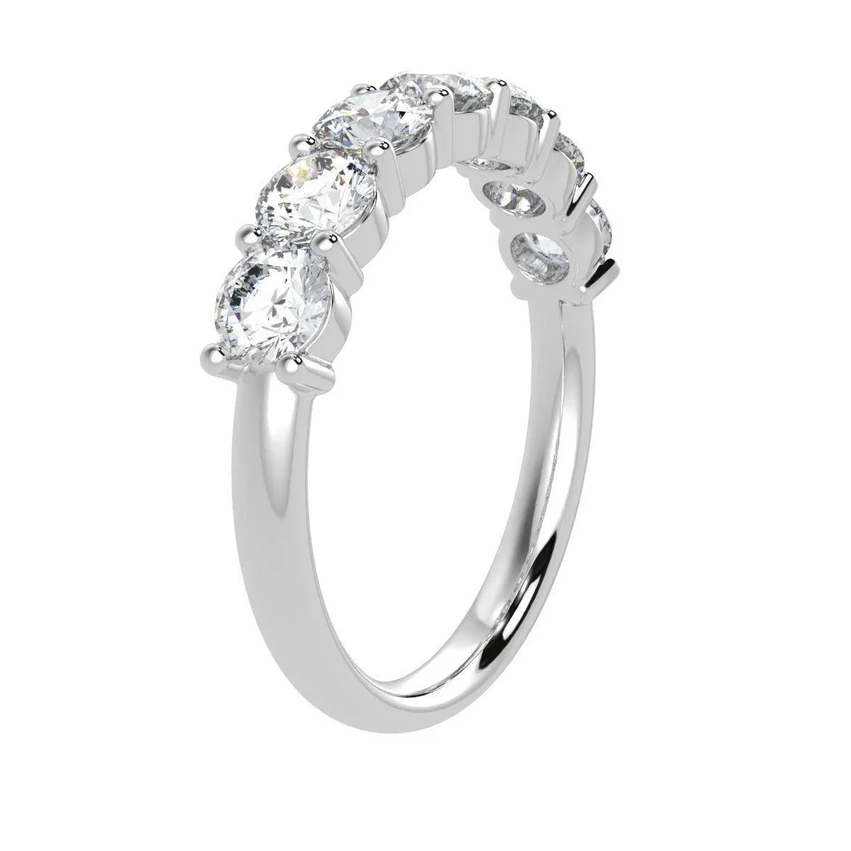 1.00ct D/VVS 7 Round Diamond Eternity Rings For Women - Amada Diamonds