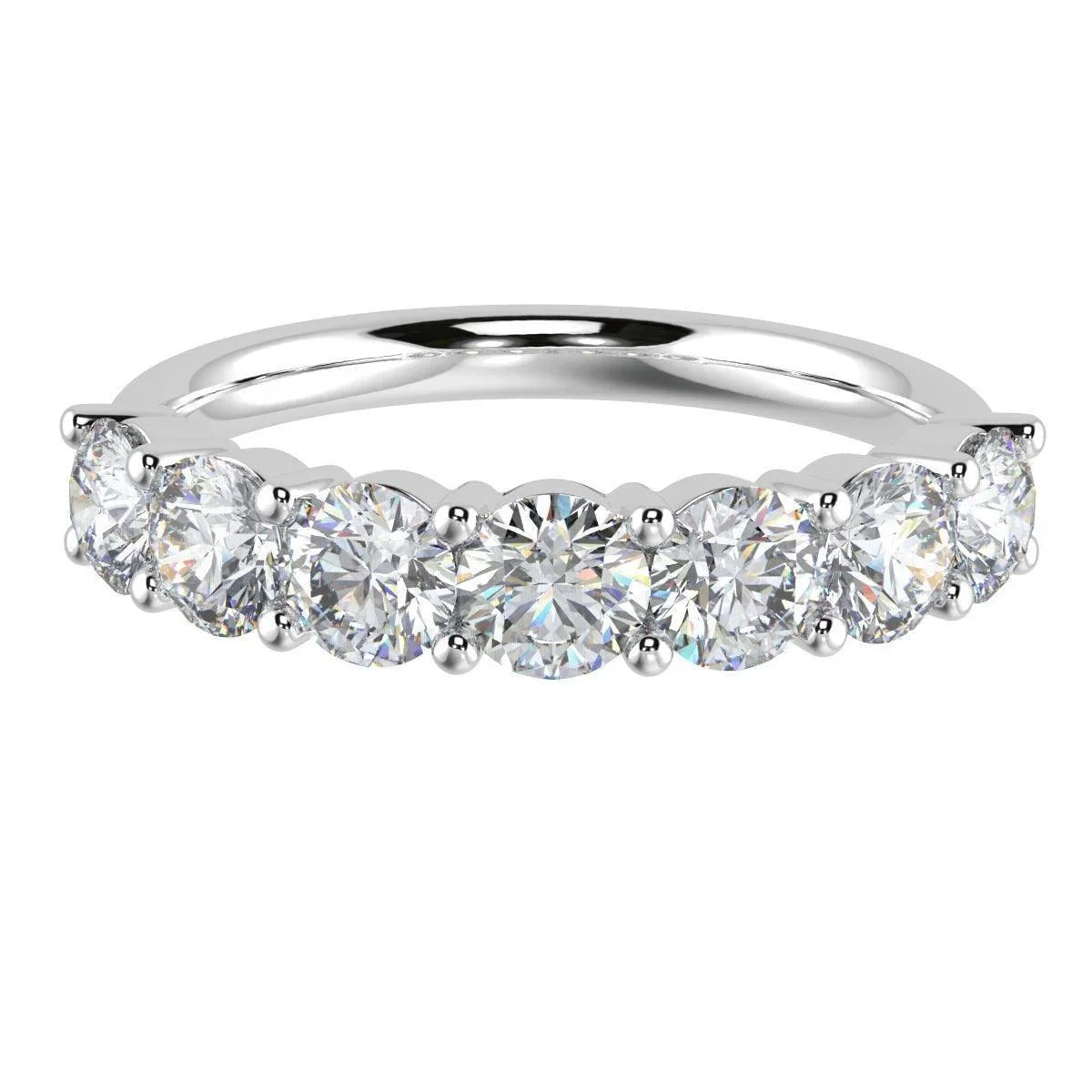 1.00ct D/VVS 7 Round Diamond Eternity Rings For Women - Amada Diamonds