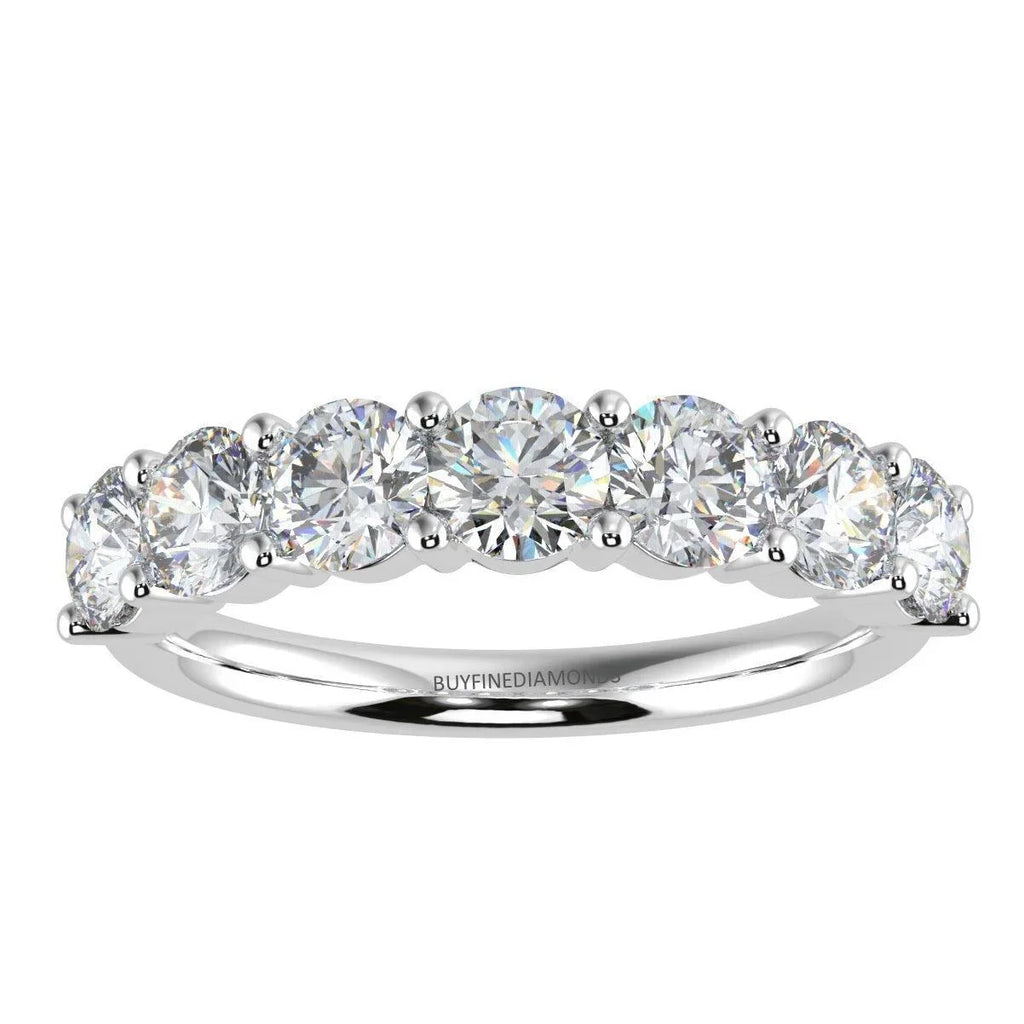 1.00ct D/VVS 7 Round Diamond Eternity Rings For Women - Amada Diamonds