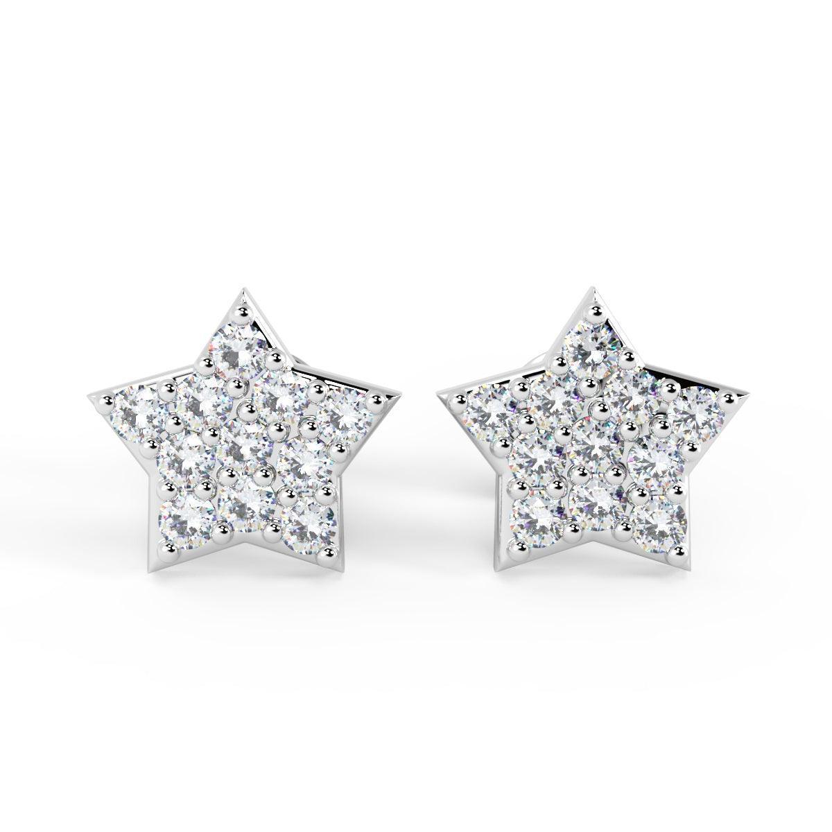0.25Ct Mini Star Diamond Designer Earrings