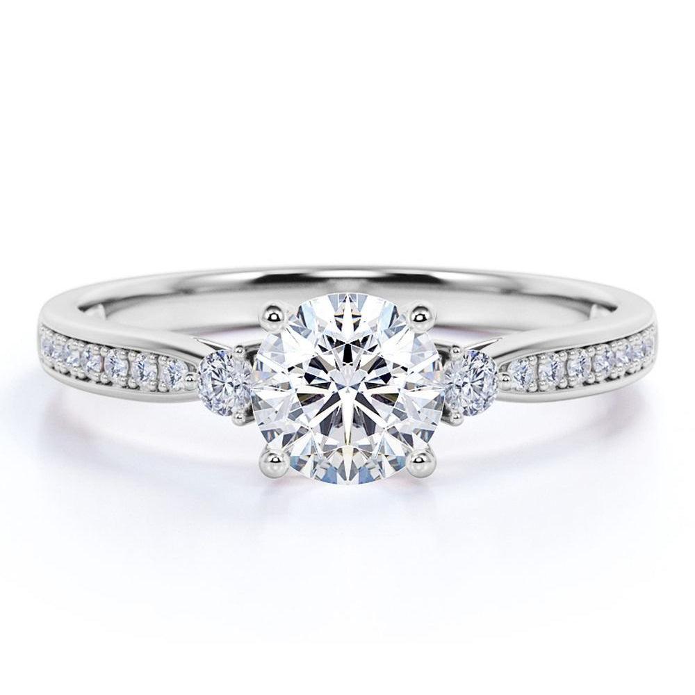 Lab Grown Diamond Engagement Ring for Womens - 1.00 Carat D/VS