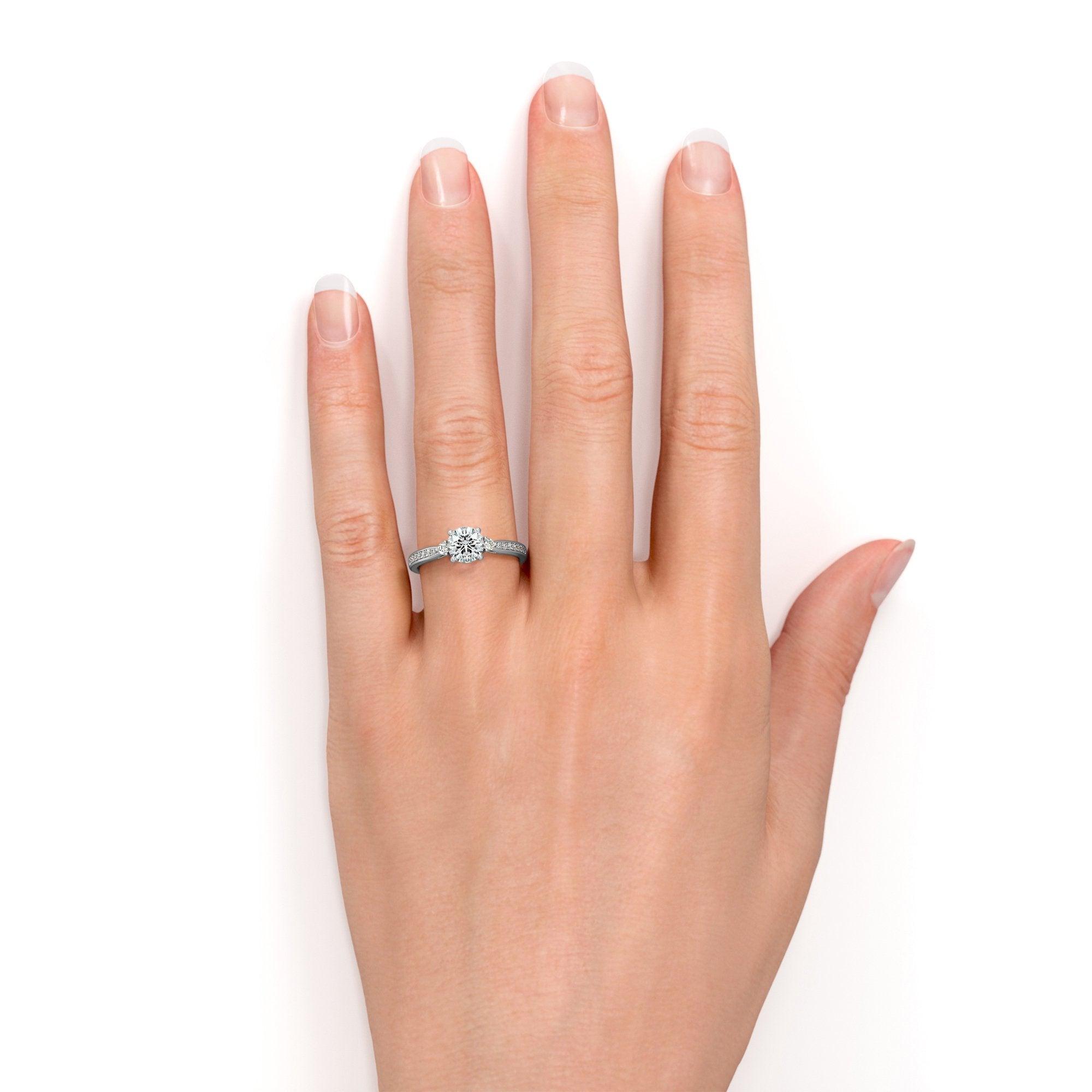 Lab Grown Diamond Engagement Ring for Womens - 1.00 Carat D/VS