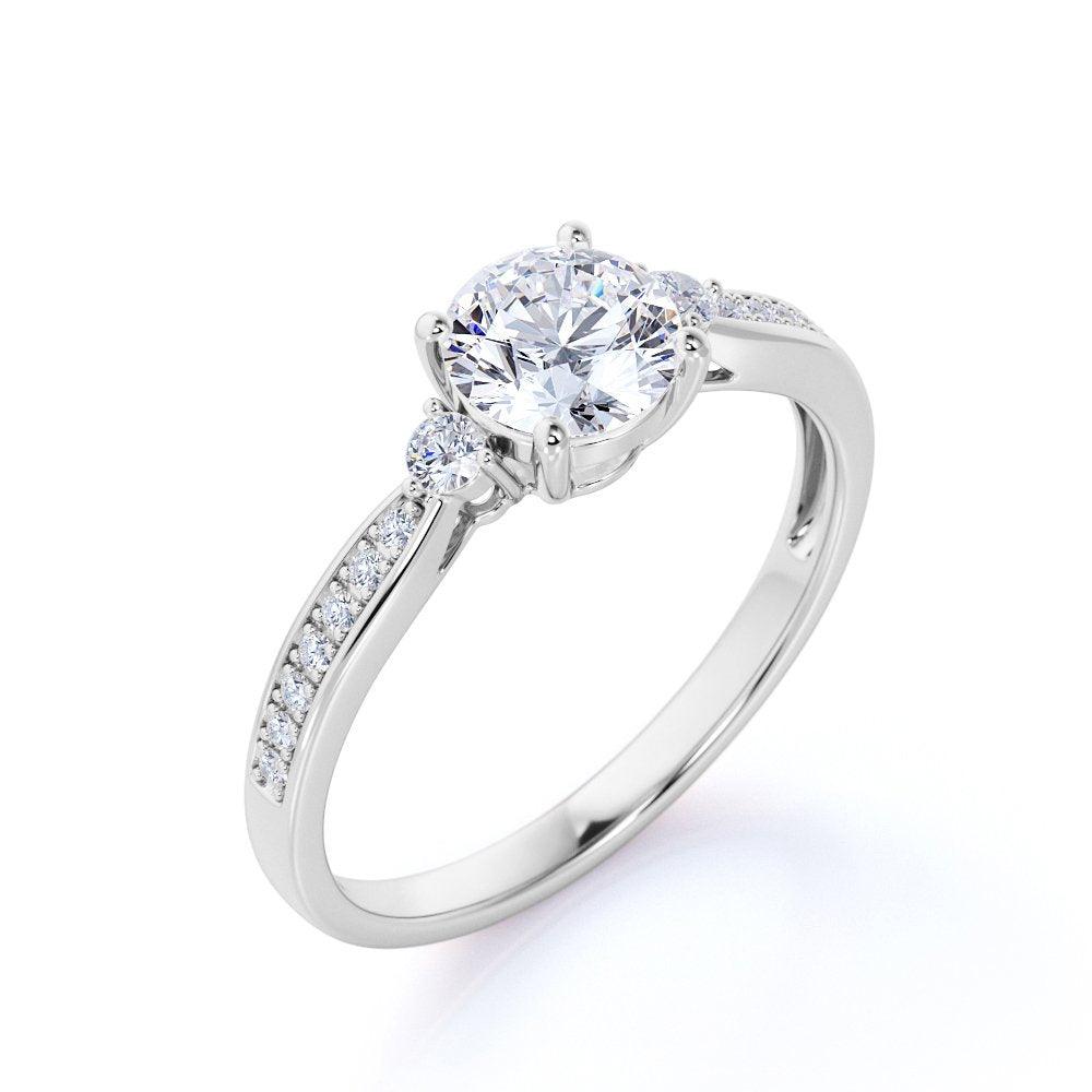 Lab Grown Diamond Engagement Ring for Womens - 1.00 Carat D/VS