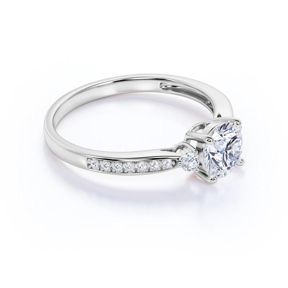 Lab Grown Diamond Engagement Ring for Womens - 1.00 Carat D/VS