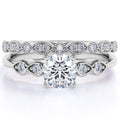 Lab Grown Diamond Bridal Set Engagement Ring for Womens - 1.00 Carat